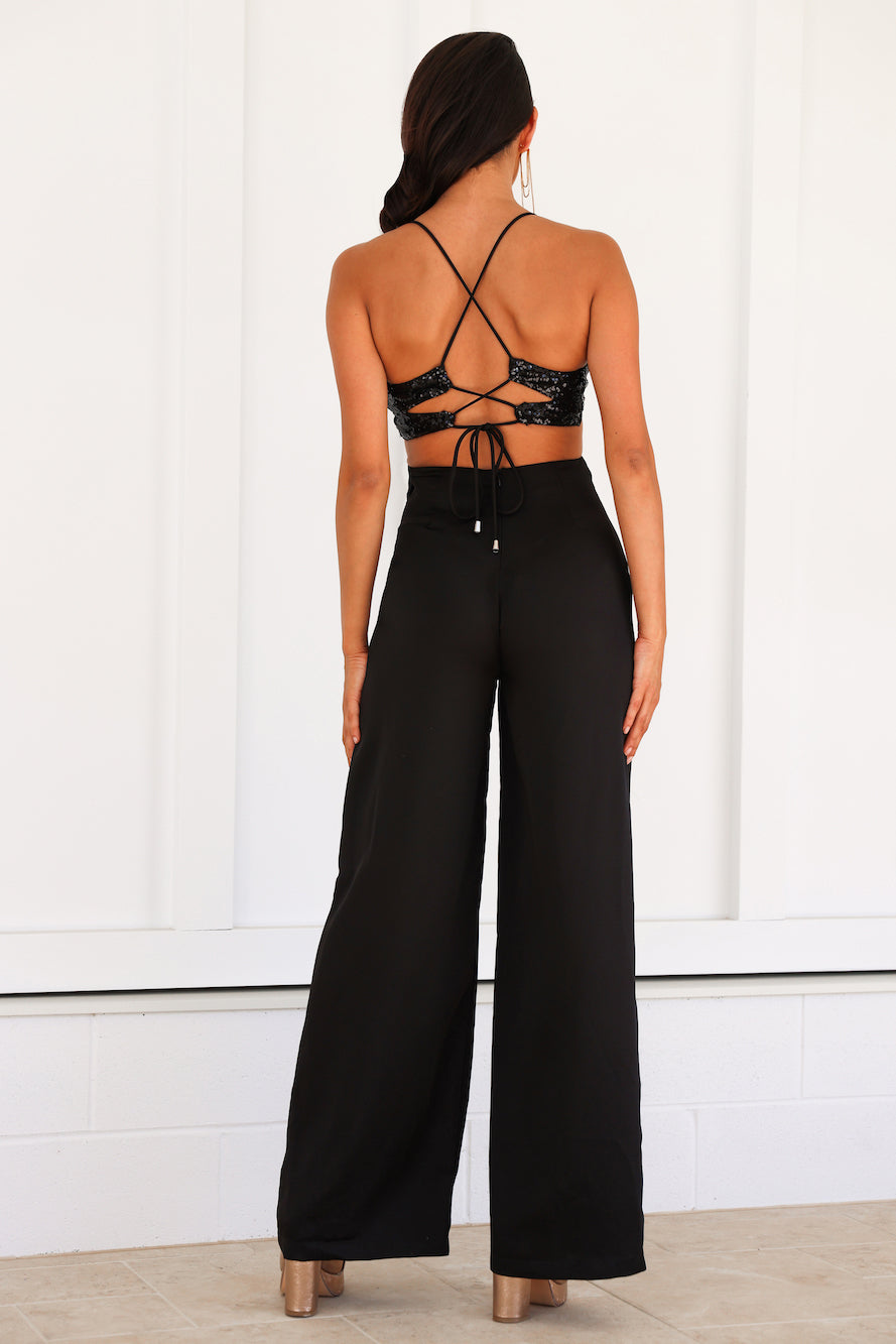 HELLO MOLLY Moment To Party Jumpsuit Black