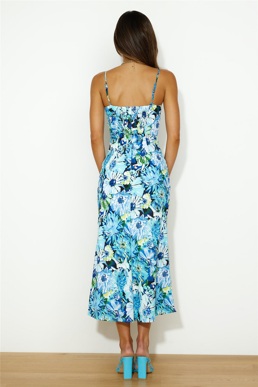 By The Garden Maxi Dress Blue