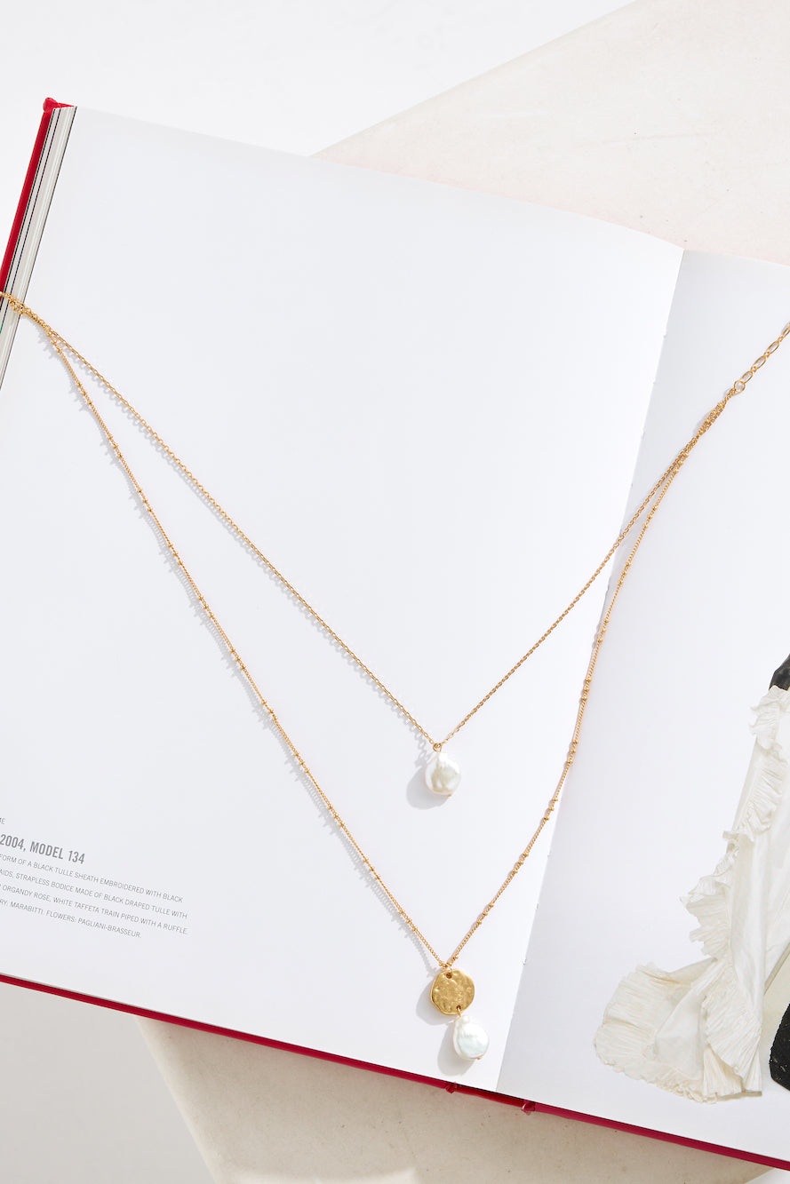 18k Gold Plated Shore Sand Necklace Gold