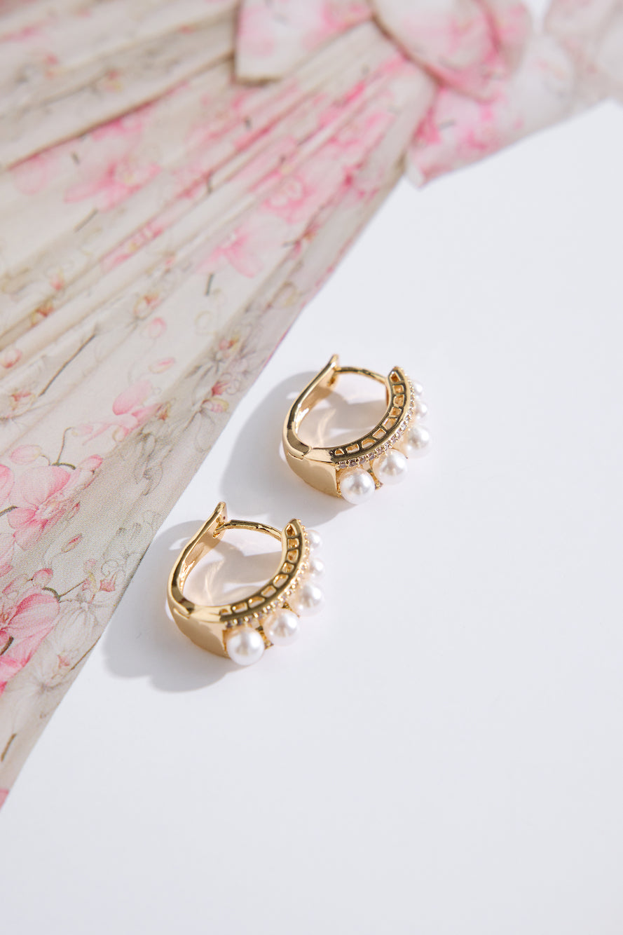 18k Gold Plated Becca Earrings Gold