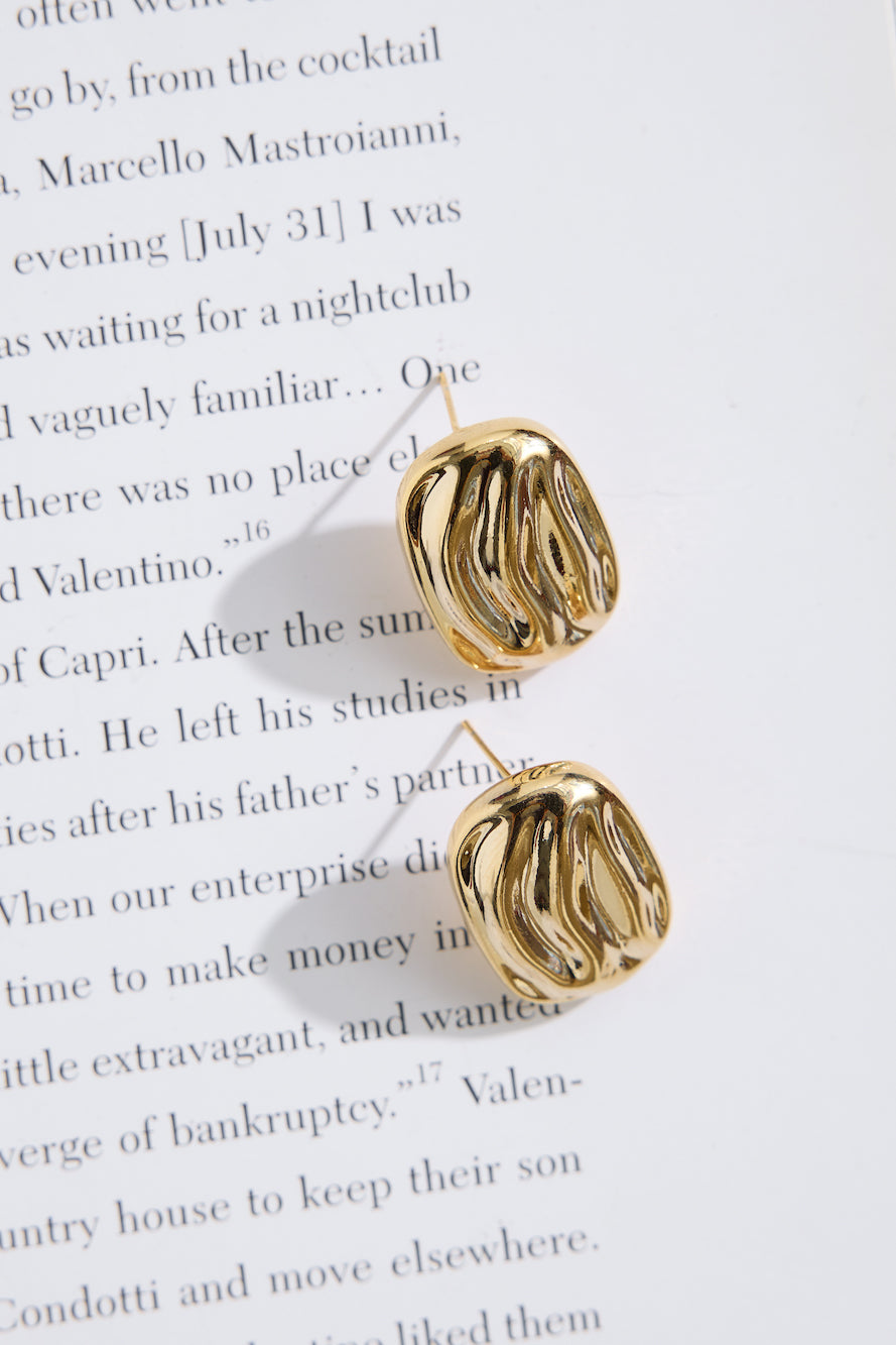 18k Gold Plated Cherub Earrings Gold