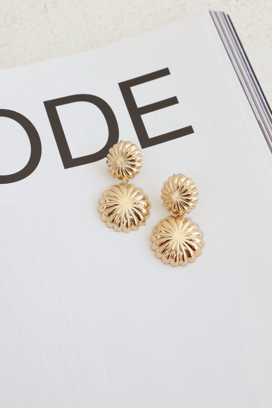 18k Gold Plated Sunlight Earrings Gold