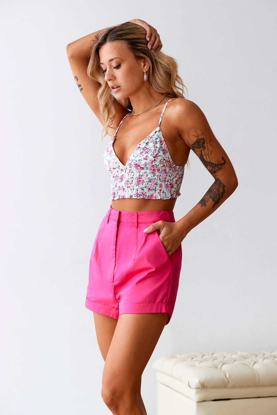HELLO MOLLY Blooming Blossom Crop Top Pink