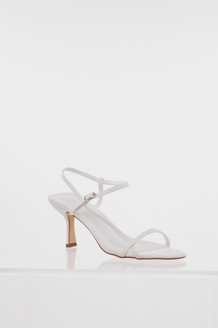 HELLO MOLLY The Date Night Heels White Pu