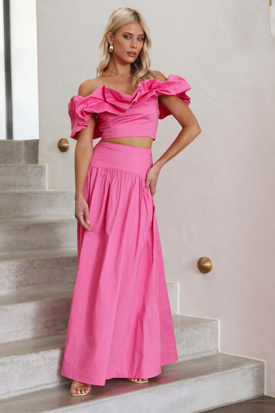 SEVEN WONDERS Savannah Maxi Skirt Pink