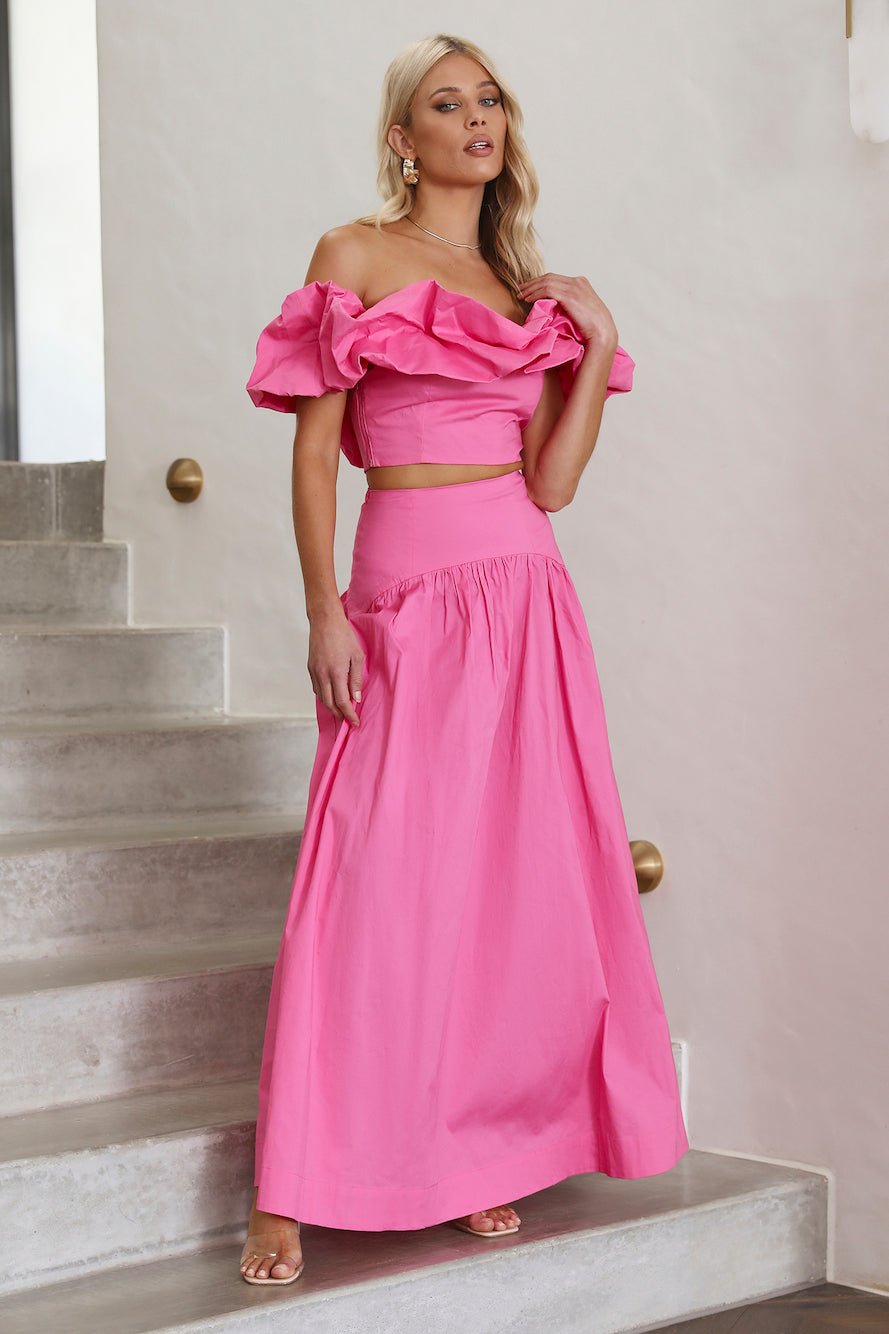 SEVEN WONDERS Savannah Maxi Skirt Pink