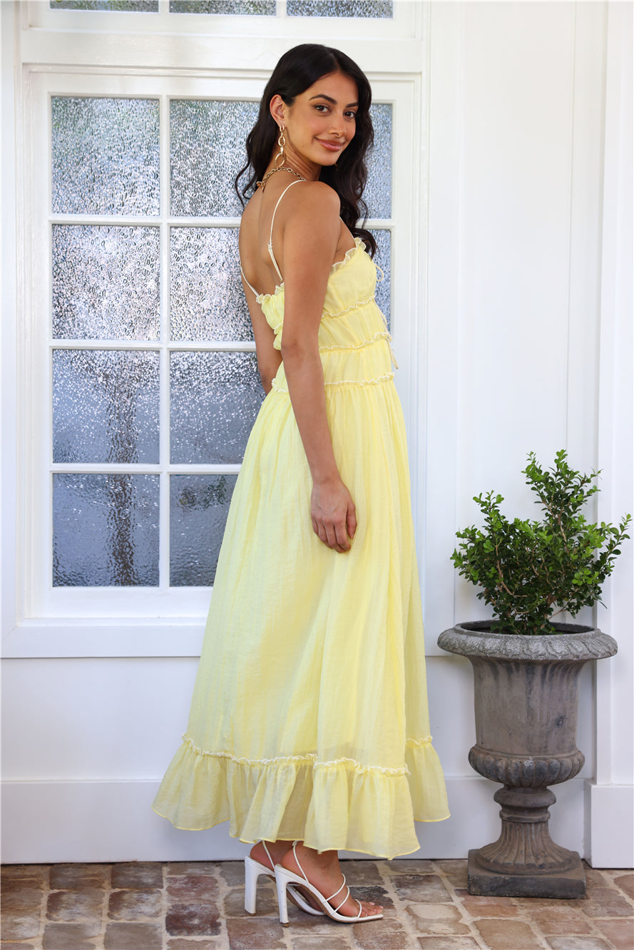 Season Beam Maxi Dress Yellow