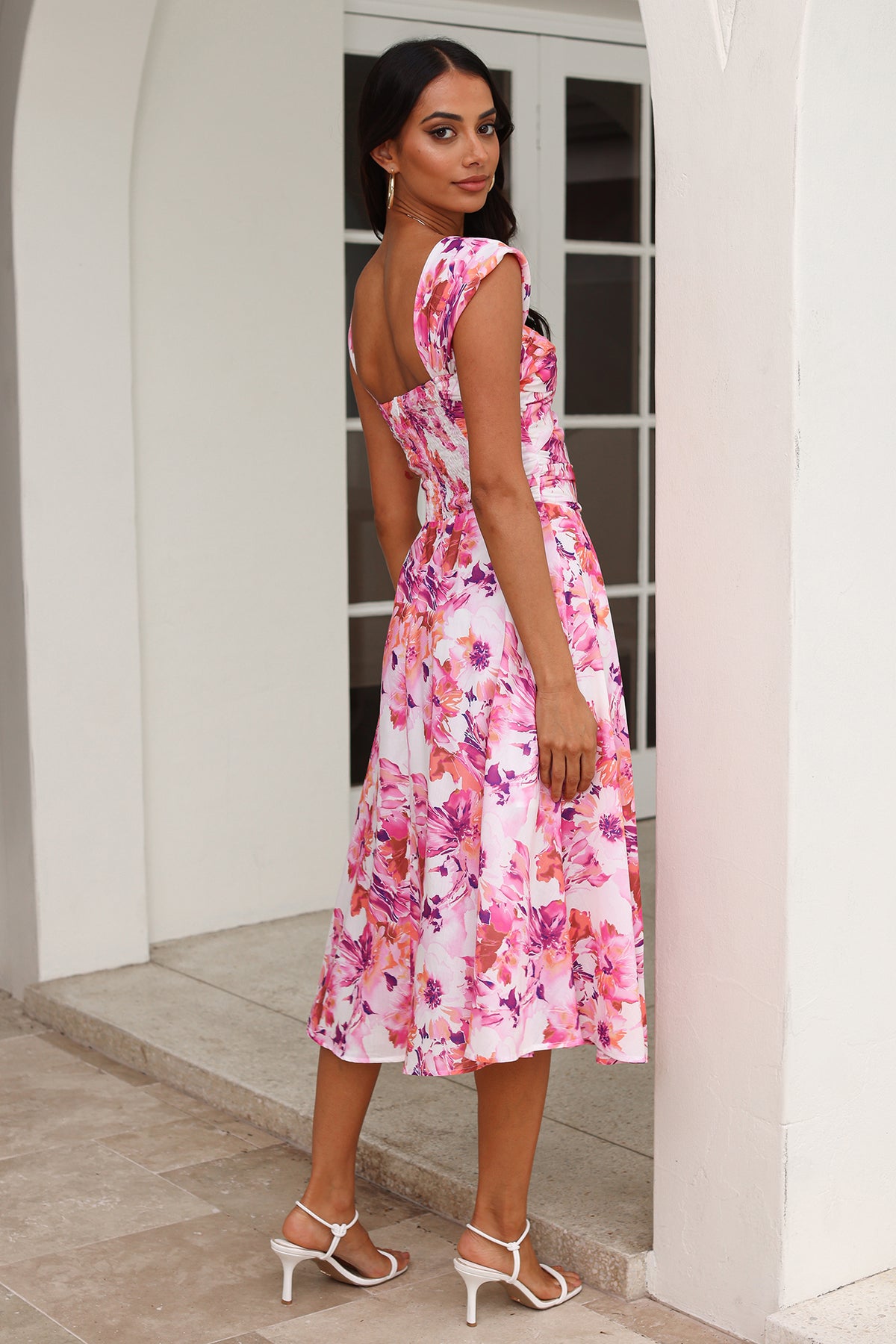 Splendid Splendor Midi Dress Pink