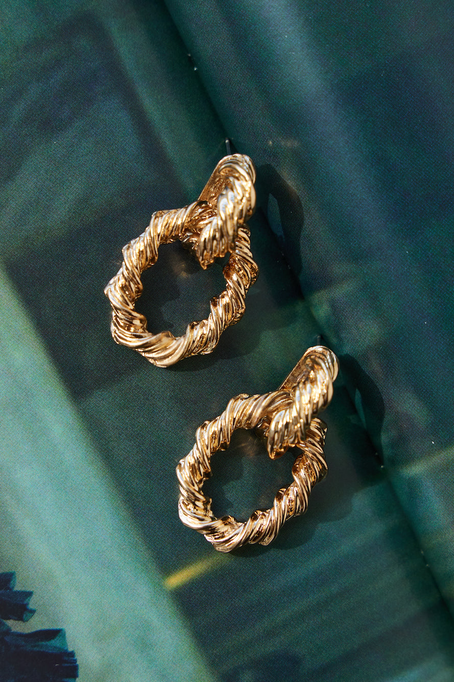 Wrapped On You Earrings Gold