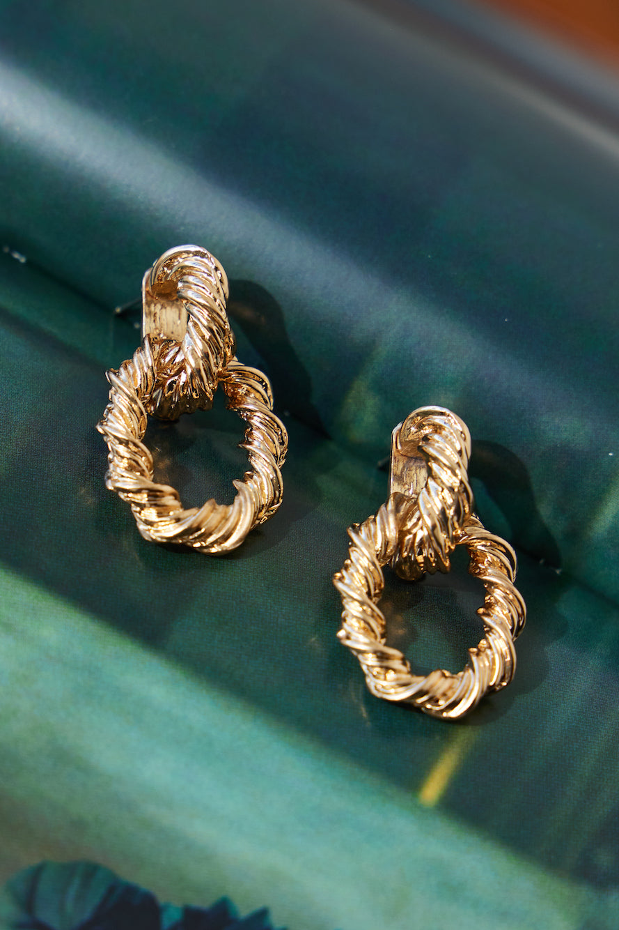 Wrapped On You Earrings Gold