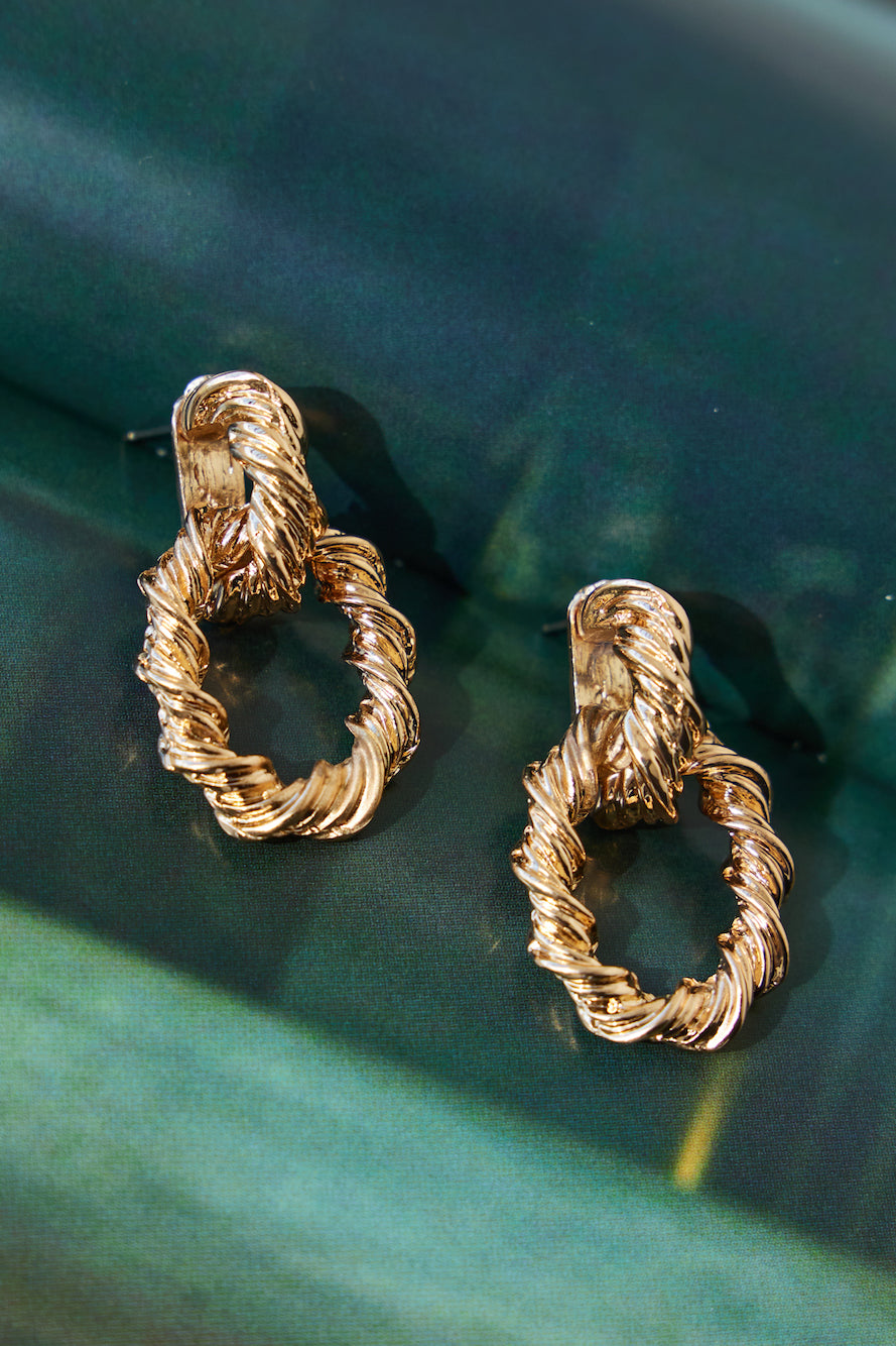 Wrapped On You Earrings Gold