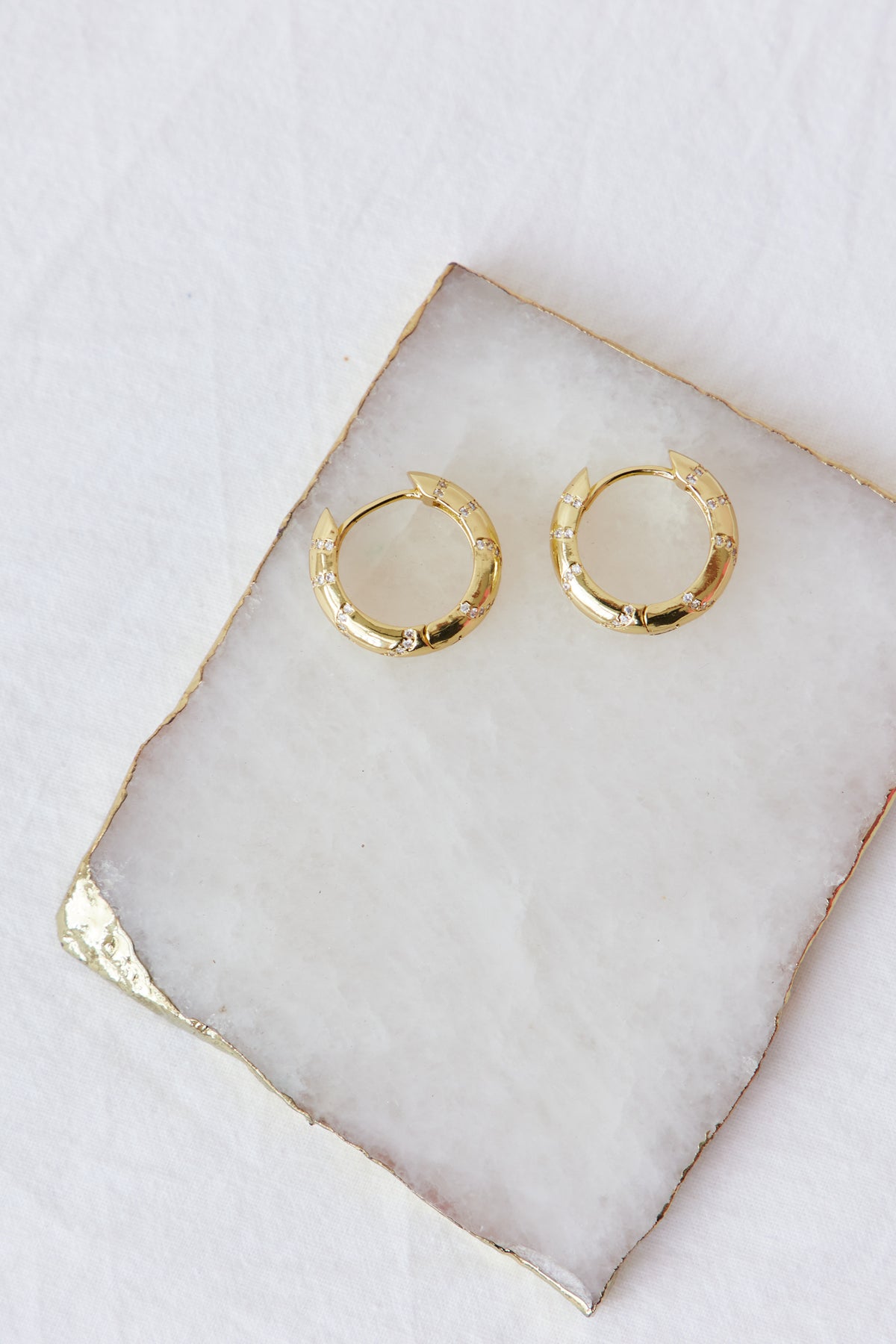 18K Gold Plated Bold Lines Earrings