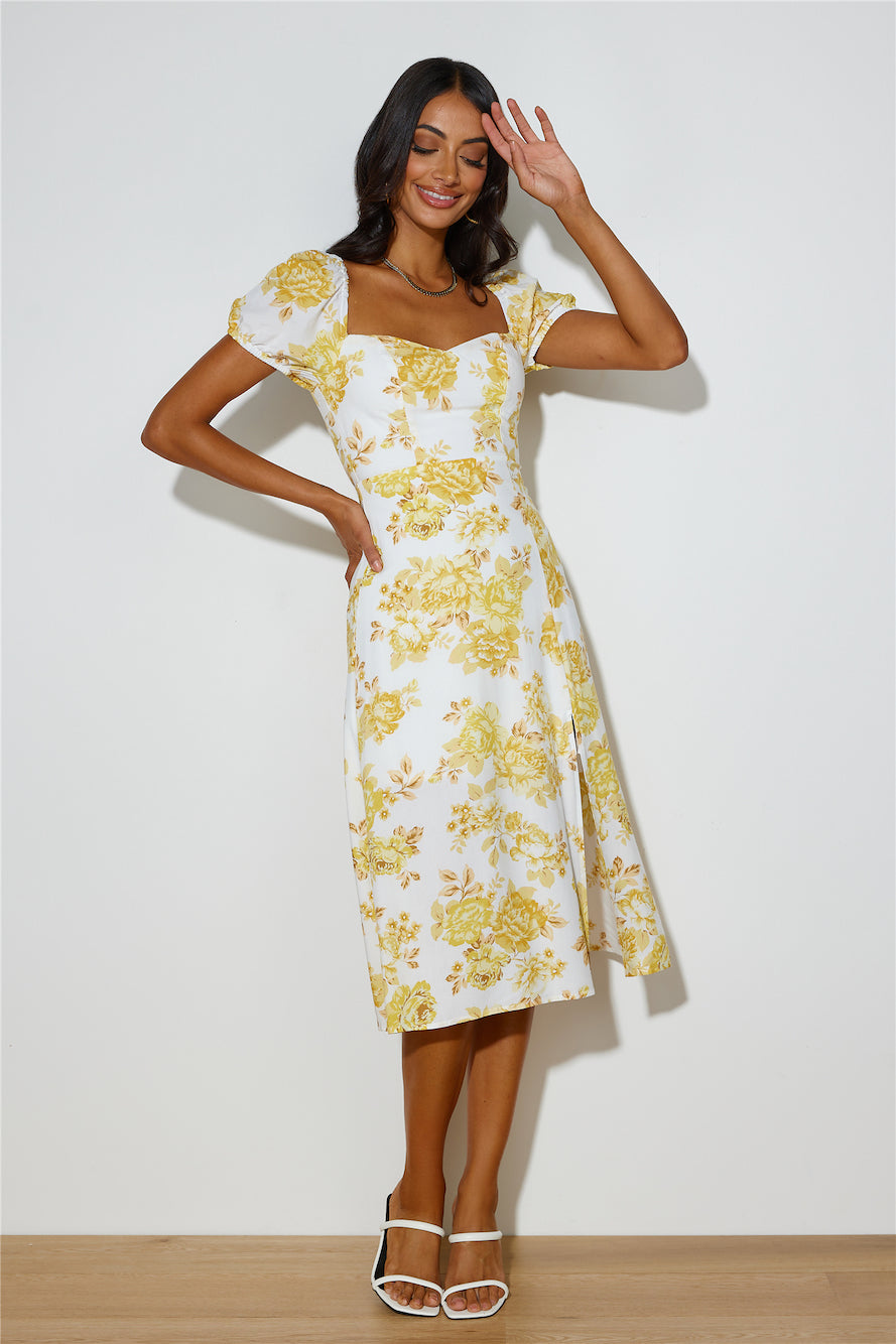 Samba Tonight Midi Dress Yellow