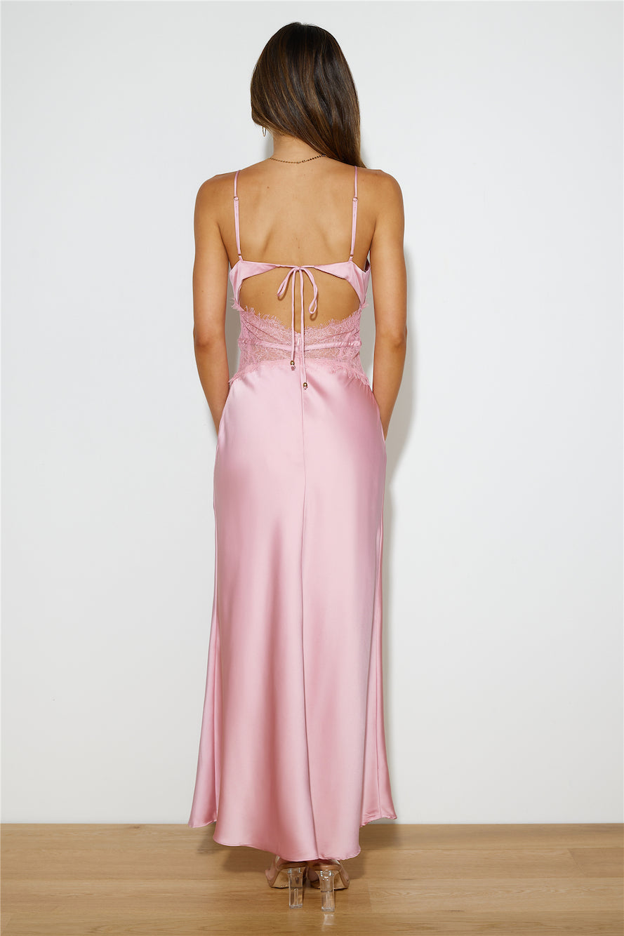 Seen In Luxe Maxi Dress Blush