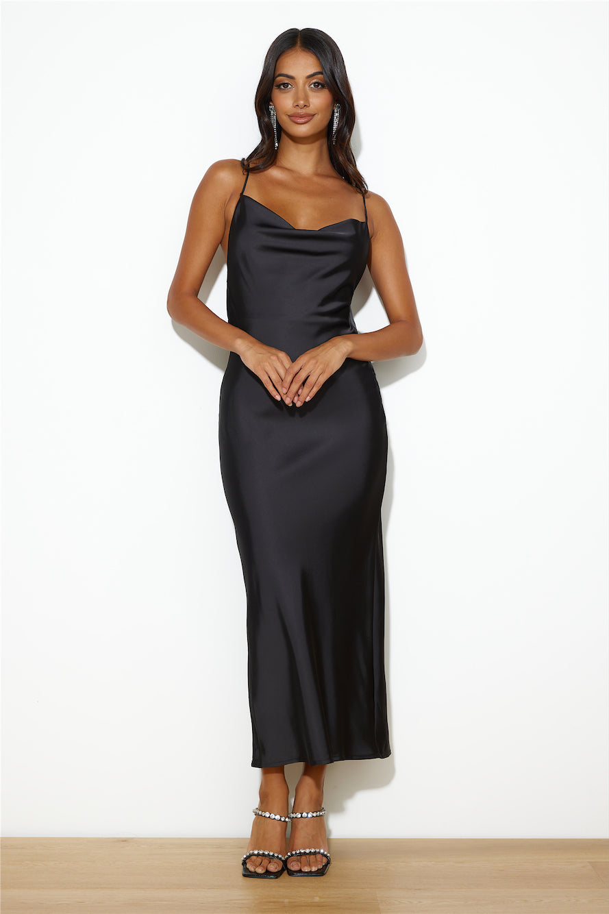 Runway Luxe Maxi Dress Black