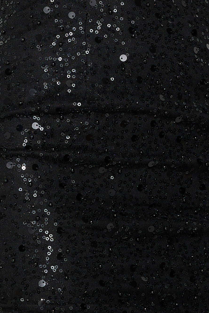Sweet Cupid Sequin Midi Dress Black