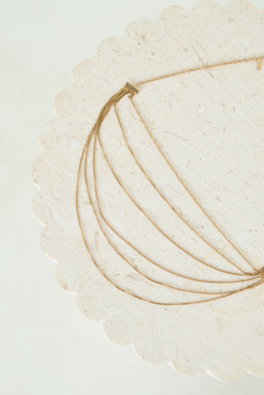 18k Gold Plated Goddess Past Necklace Gold