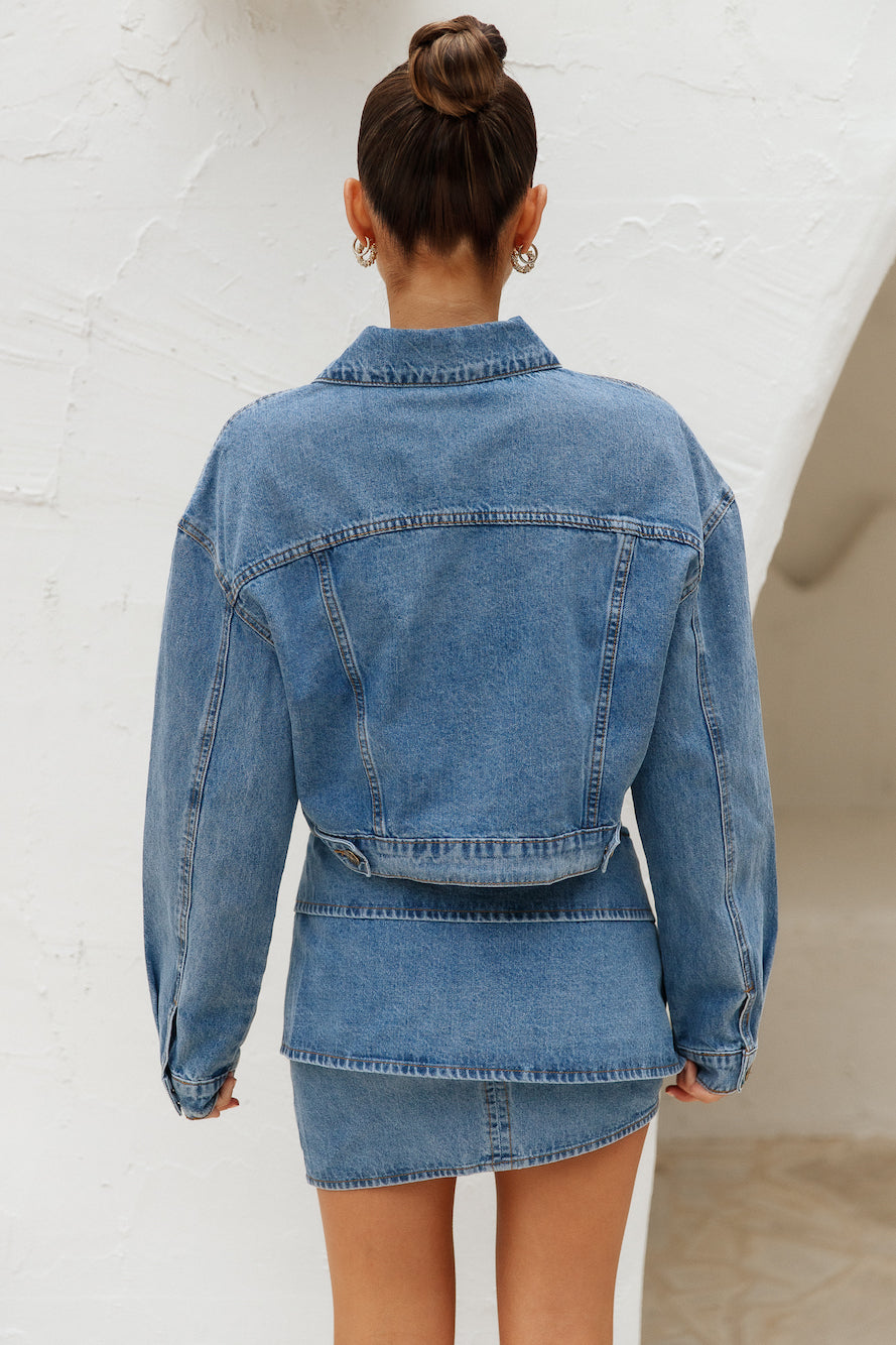 True Romance Denim Cropped Jacket Duke Blue