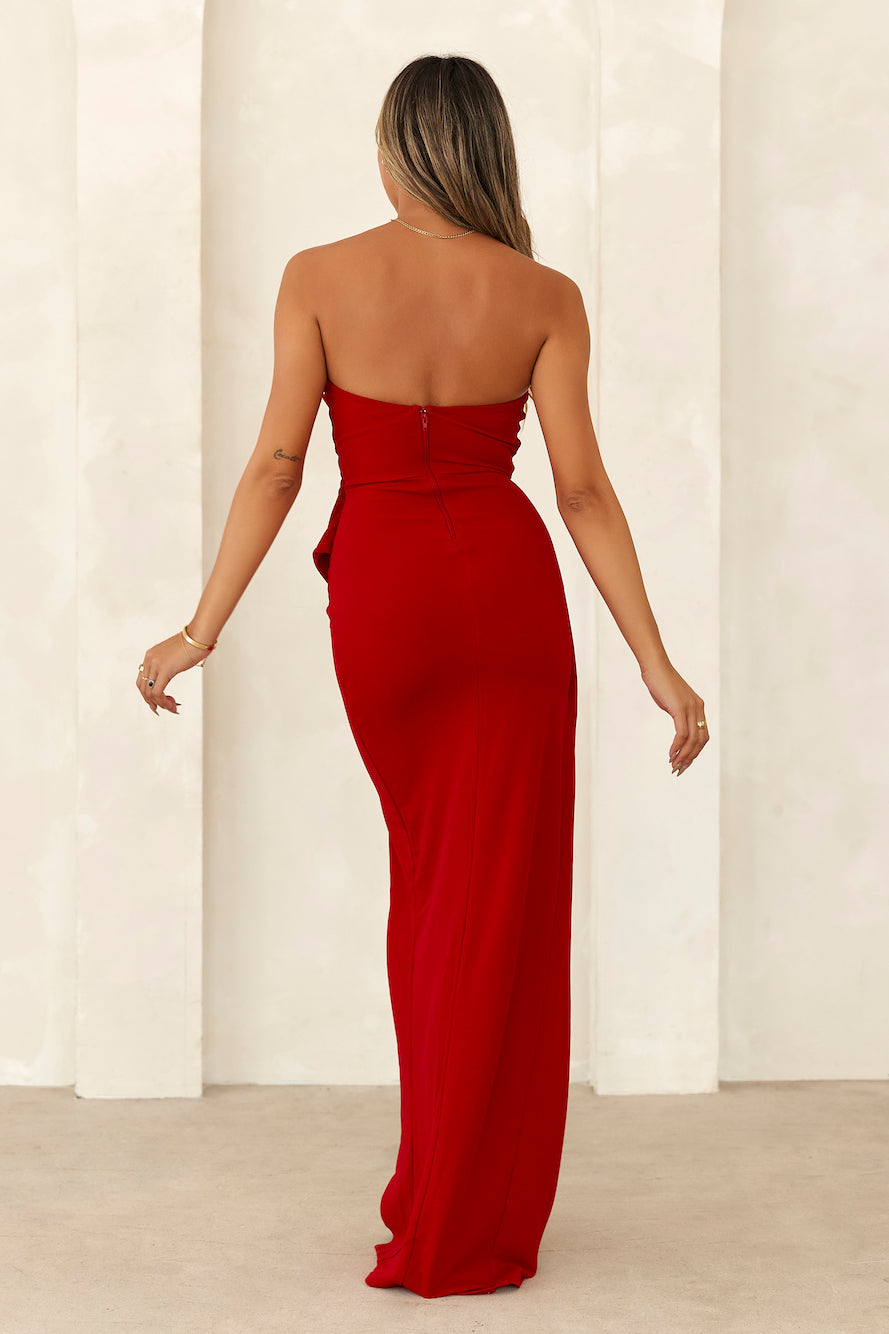 Season Of Events Maxi Dress Red