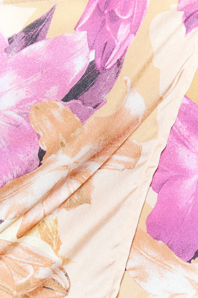 Sunset Silk Crop Top Orange