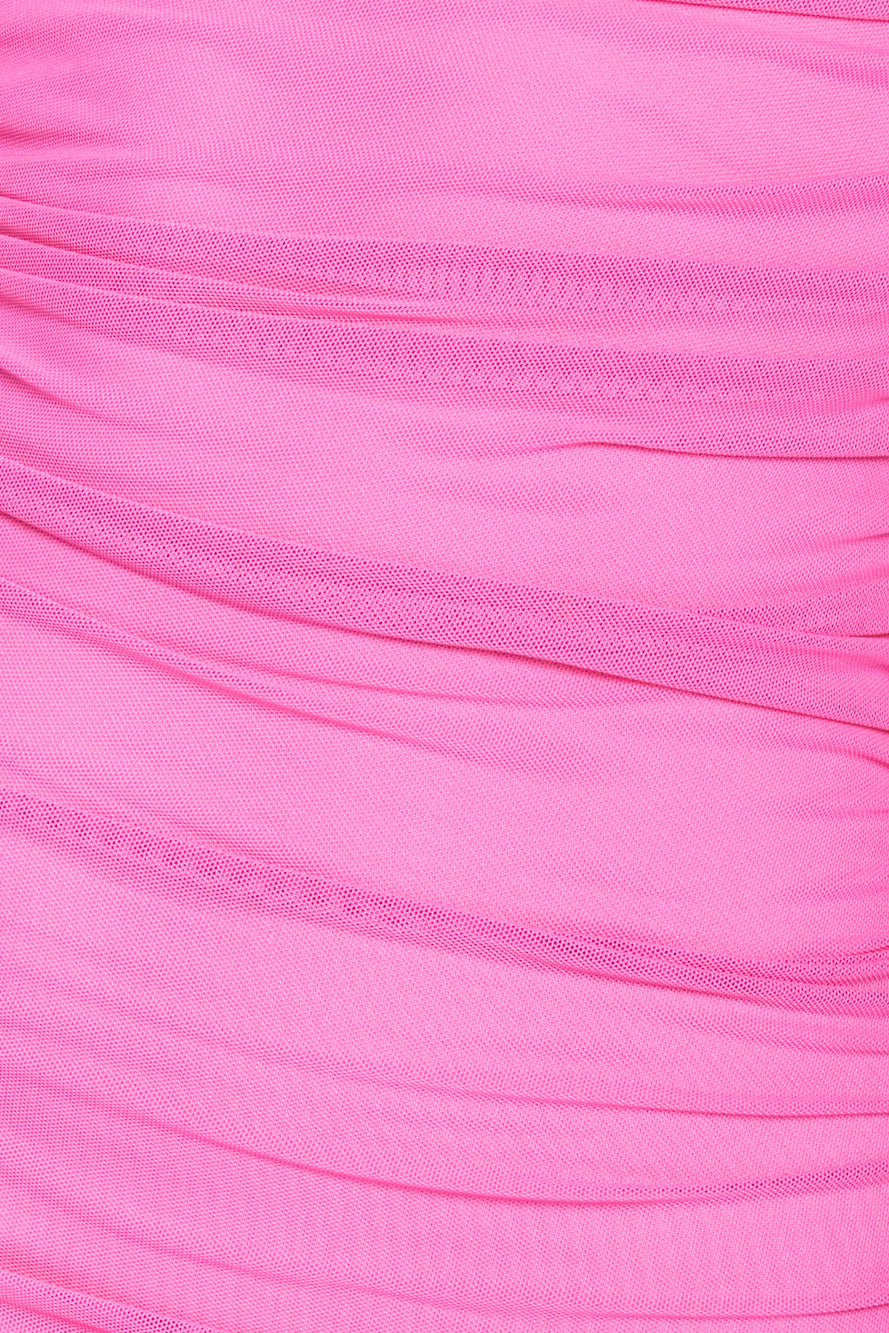 Fit To Love Mesh Maxi Dress Pink