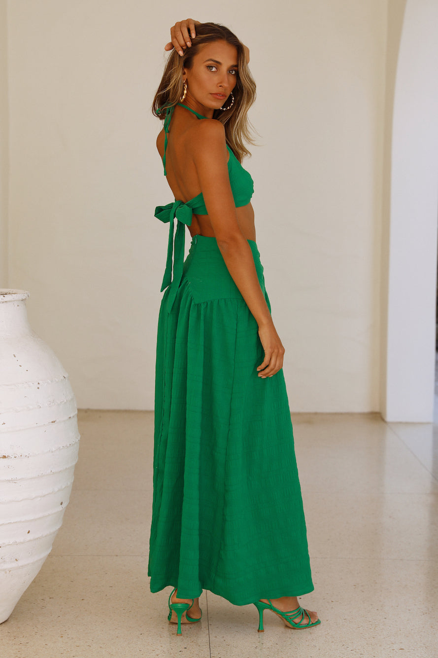 Sunlight Moments Maxi Skirt Green