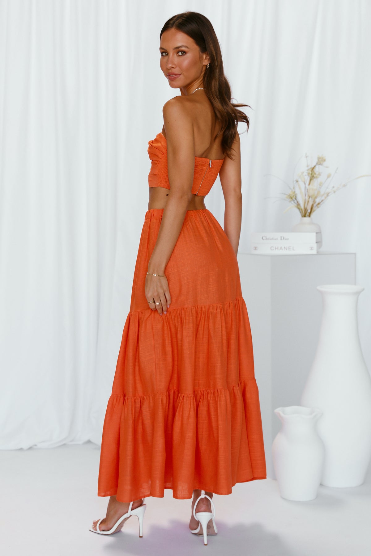 Unwritten Words Maxi Skirt Orange
