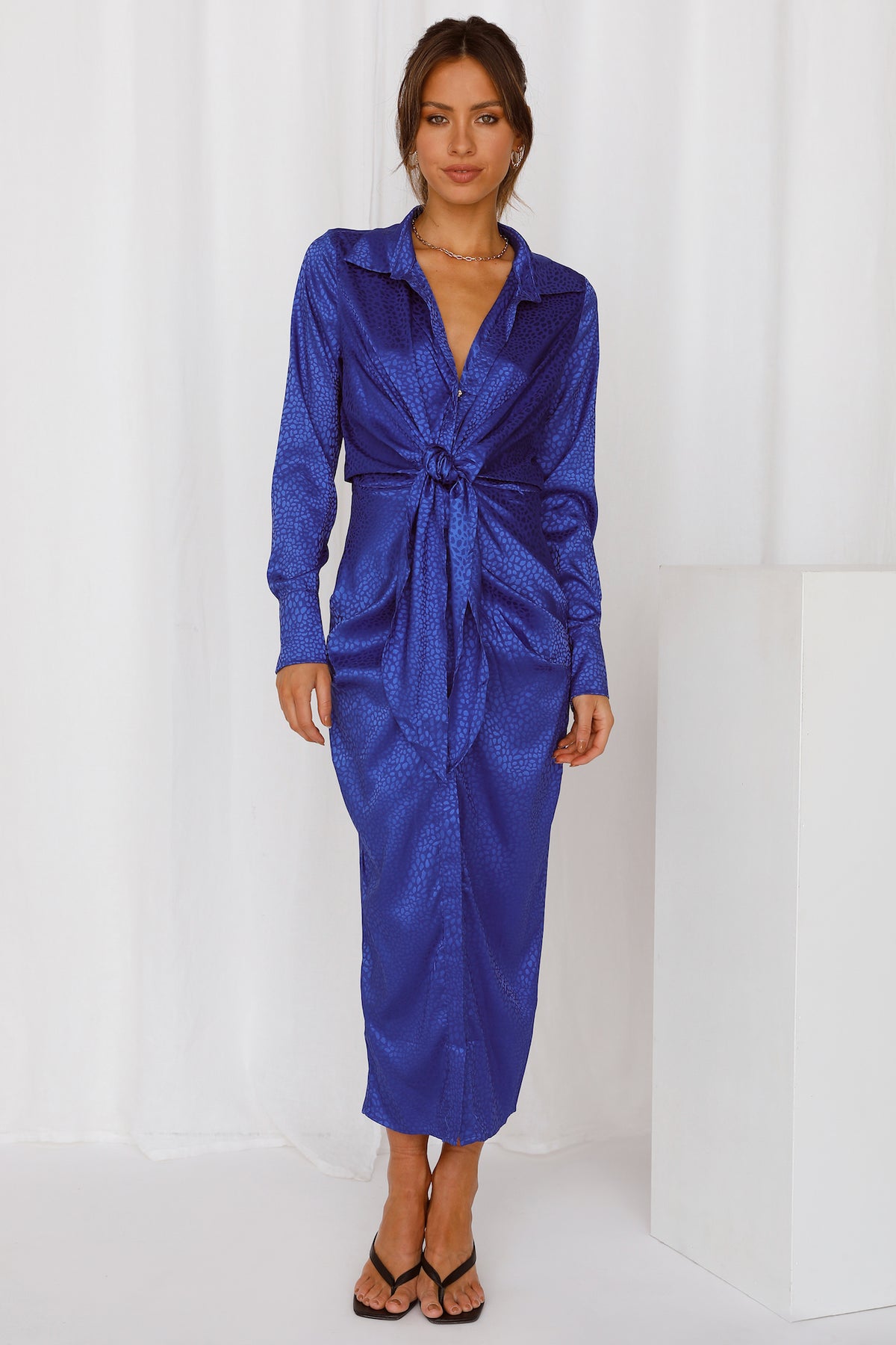 RUNAWAY Skylar Rose Dress Royal Blue
