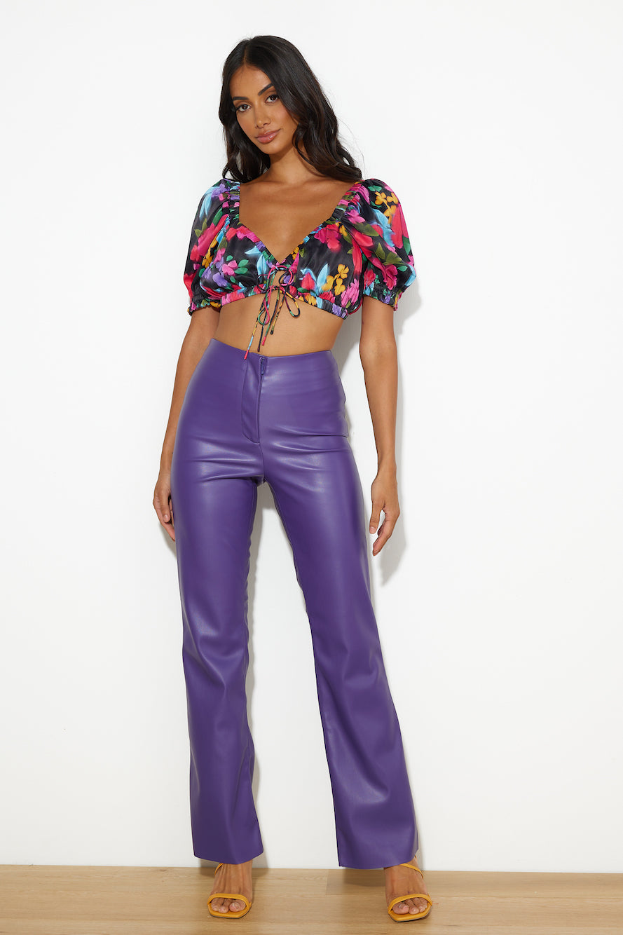 FINDERS KEEPERS Layla PU Pant Violet