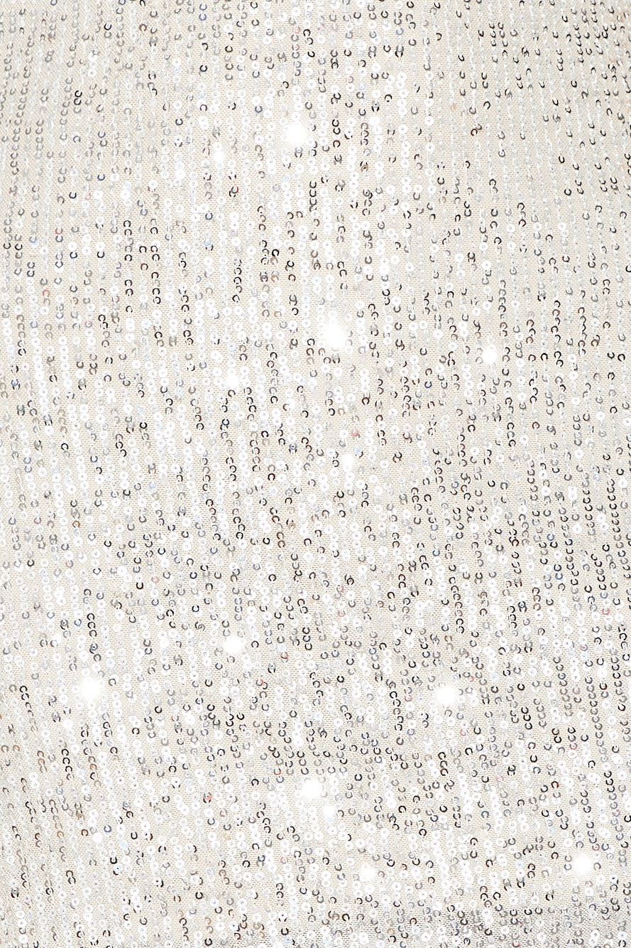 Sparkles Flying Sequins Mini Dress Silver