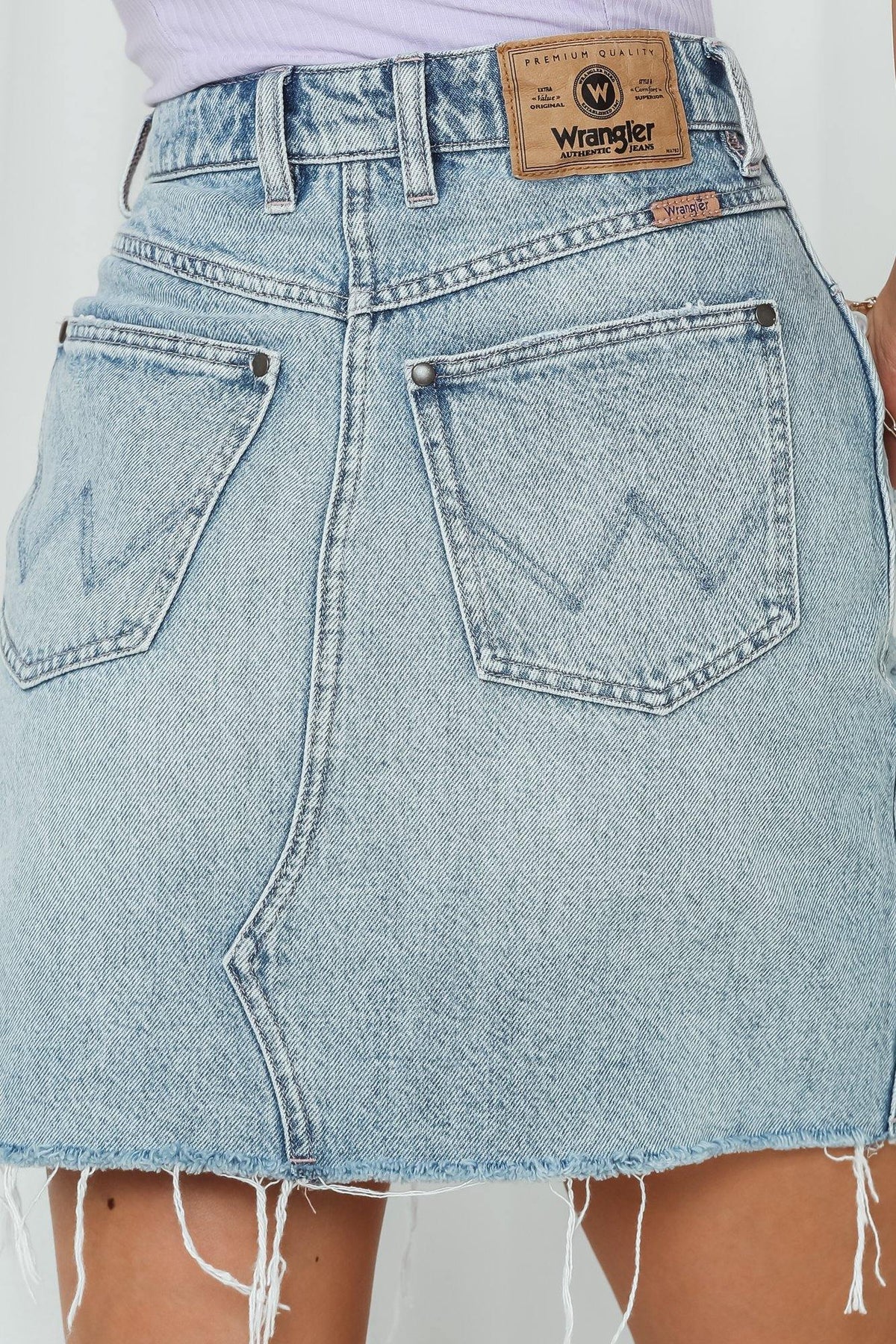 WRANGLER Hi Repair Mini Skirt Nevermind | Hello Molly USA