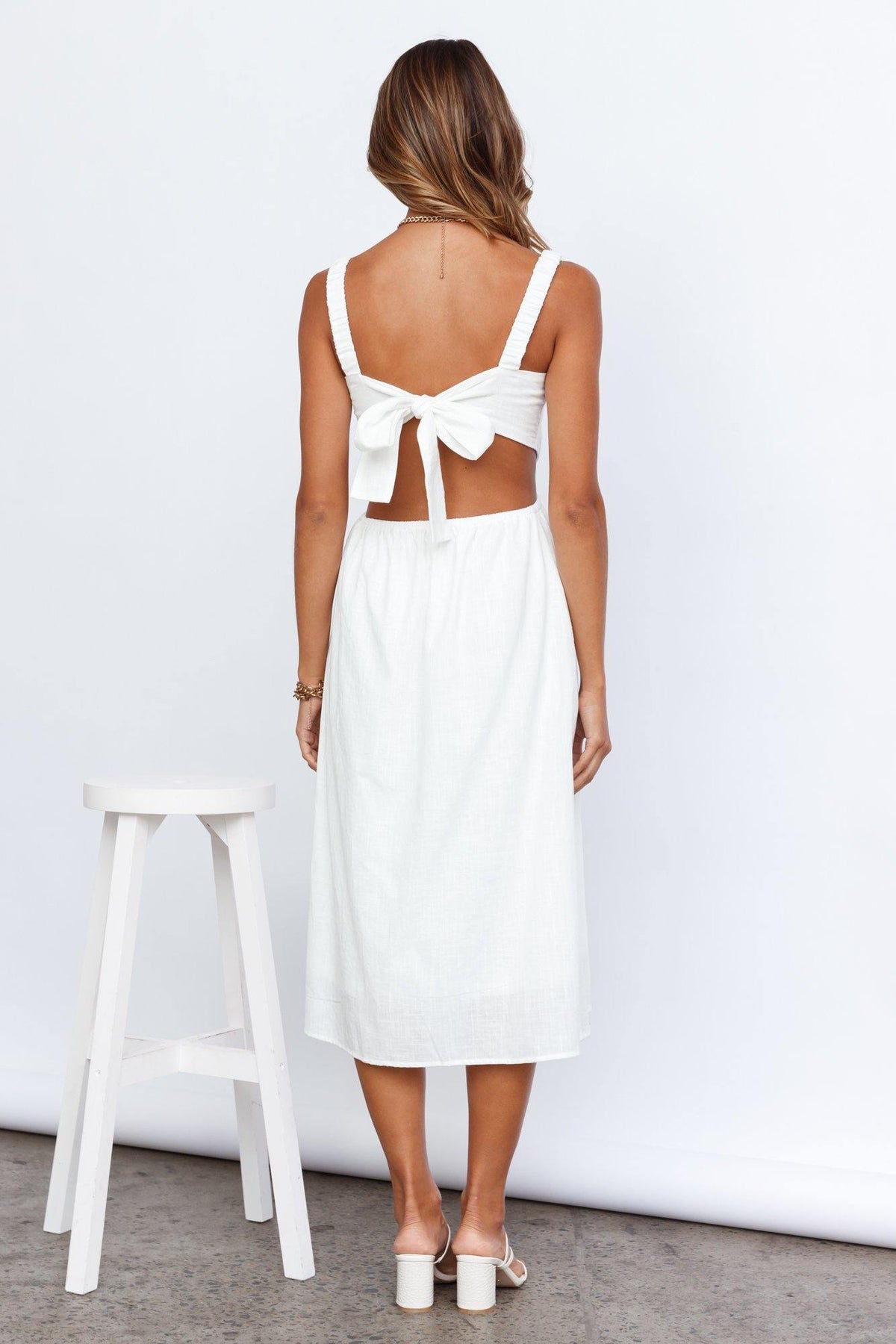 Sammy Midi Dress White | Hello Molly USA