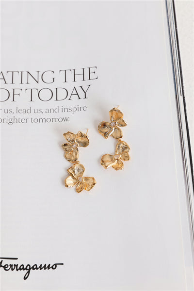 18k Gold Plated Trendier Earrings Gold