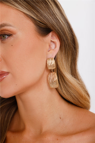 18k Gold Plated Midnight Earrings Gold