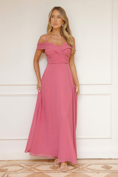 Luxurious Aurora Maxi Dress Rose