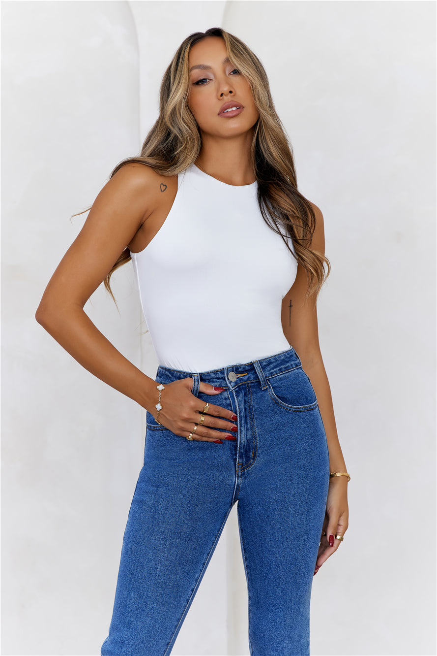 BASE  Repeat After Me Tank Top White