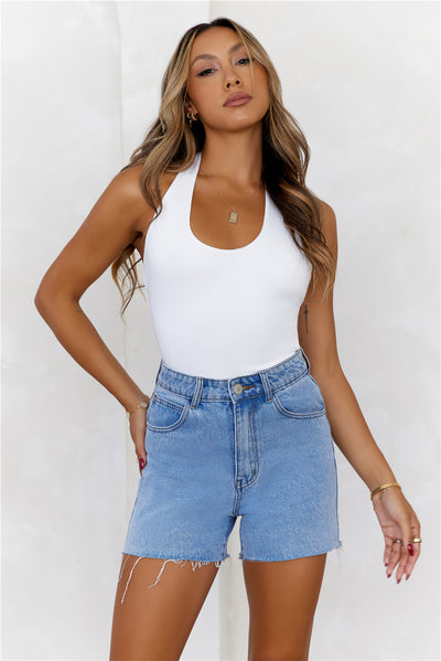 HELLO MOLLY BASE Going Viral Halter Top White