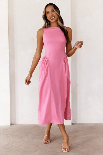 Style Spectacular Midi Dress Pink