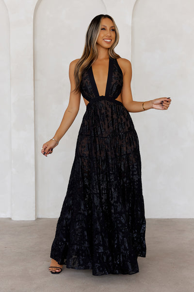 Crystal Cove Maxi Dress Black