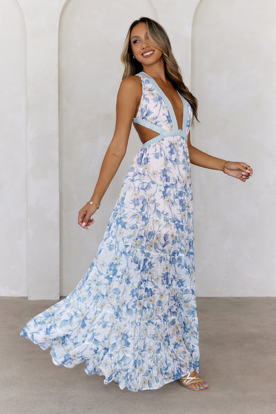 Forward Fashion Maxi Dress Blue