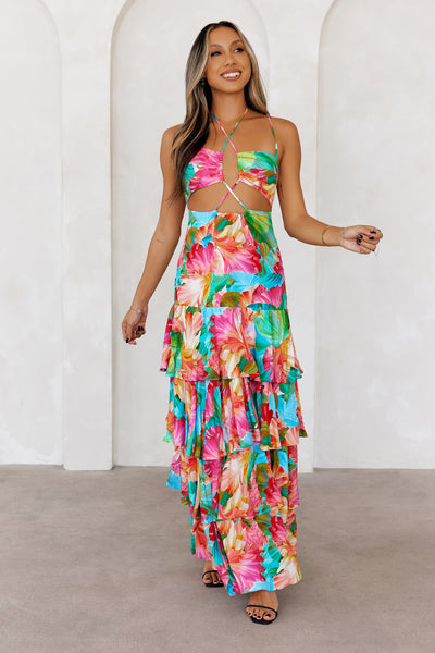 Fiesta In Paradise Maxi Dress Floral