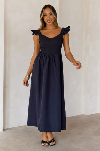 Touch Of Sunlight Maxi Dress Black