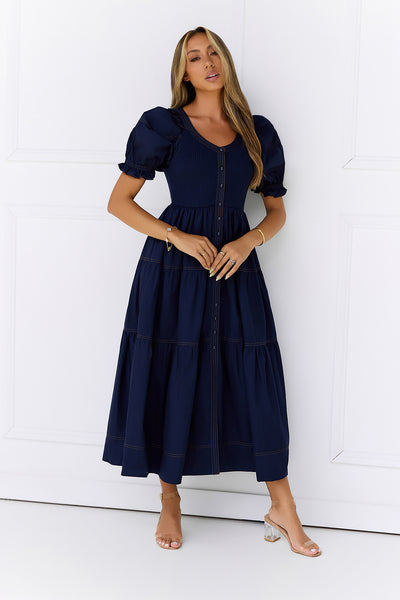 The Simple Days Midi Dress Navy