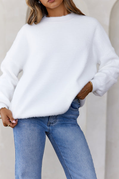 Winter Escape Knit Sweater White