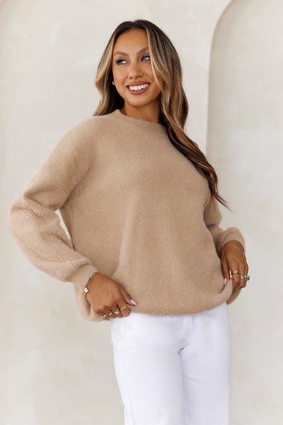 Winter Escape Knit Sweater Mocha