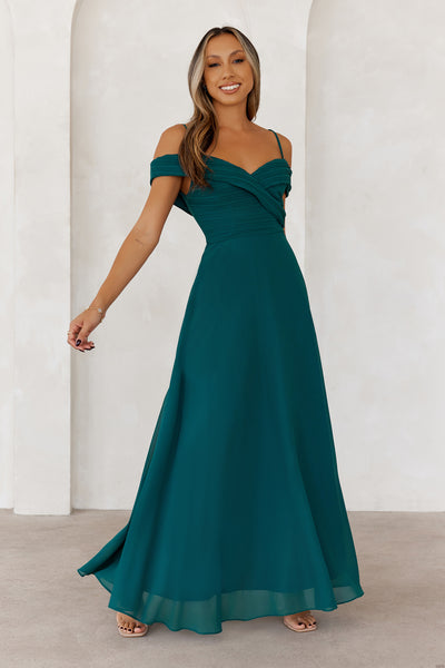 Luxurious Aurora Maxi Dress Teal