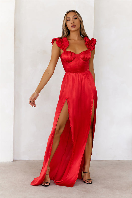 HELLO MOLLY Pretty First Impression Dress Red