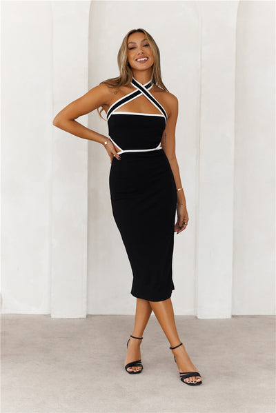 HELLO MOLLY Classiest Of Them All Midi Dress Black