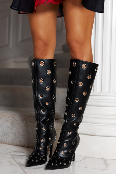 Noella Knee High Boots Black