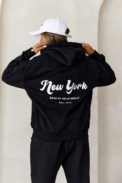 BASE Slip On New York Hoodie Black